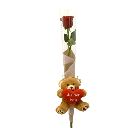 Love You Singing Rose & Bear